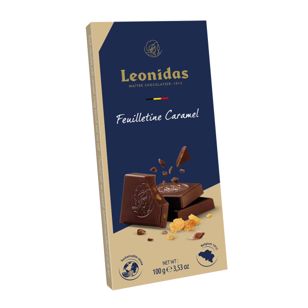 Tablette chocolat noir - Caramel feuilletine
